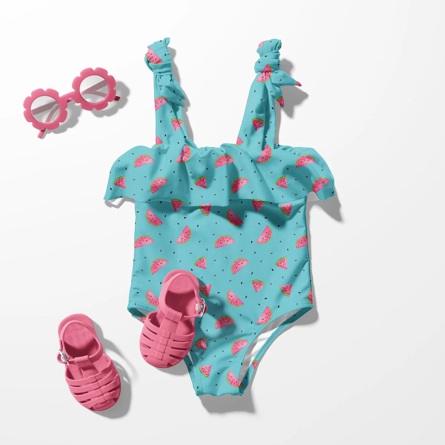 Swimwear Jersey UPF50 Recycled Water melons Petrol