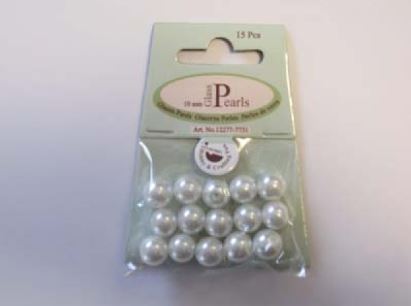Glass Pearls 10mm - White