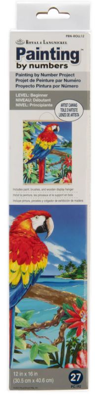 Painting by numbers - Red Scarlet Macaw