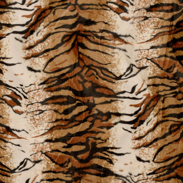 Velour Printed Tigers Camel