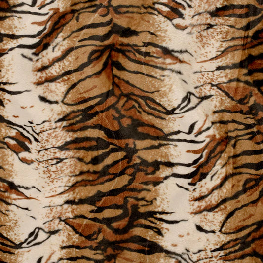 Velour Printed Tigers Camel