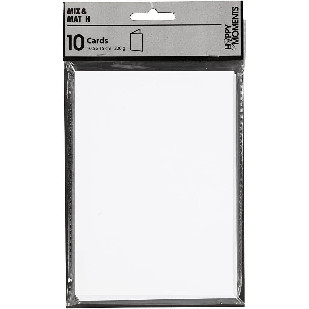 Kort  white 10,5x15cm 10stk