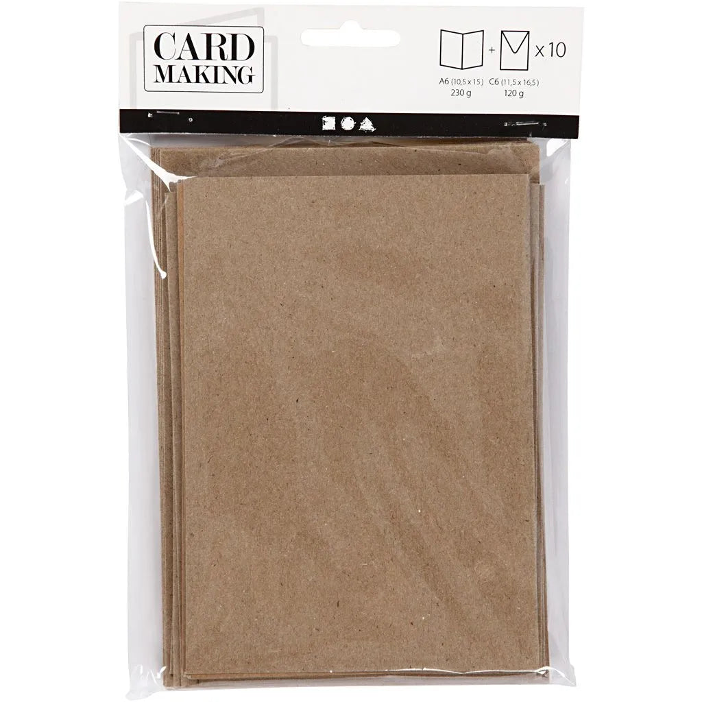 Kort nature 10,5x15sm / 10stk