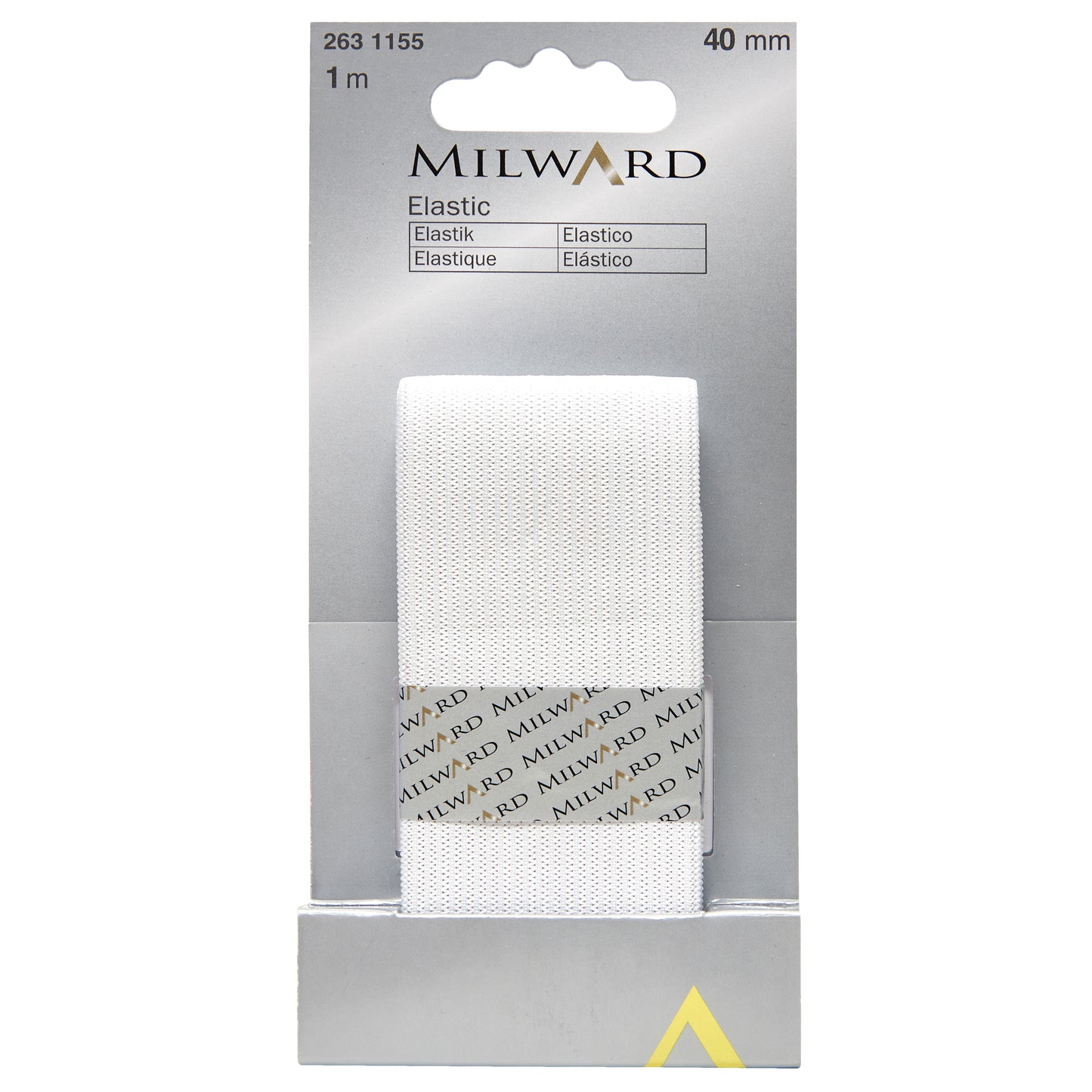Teygja Hvít 40mm / 1mtr