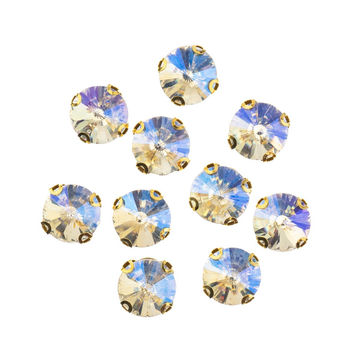 Skrautsteinar 'Sew on - Gold Setting