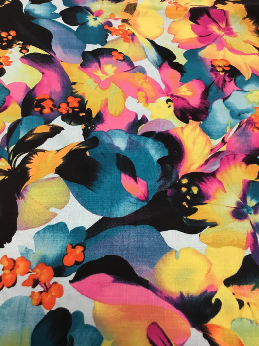 Rayon Slub Spandex Turquoise