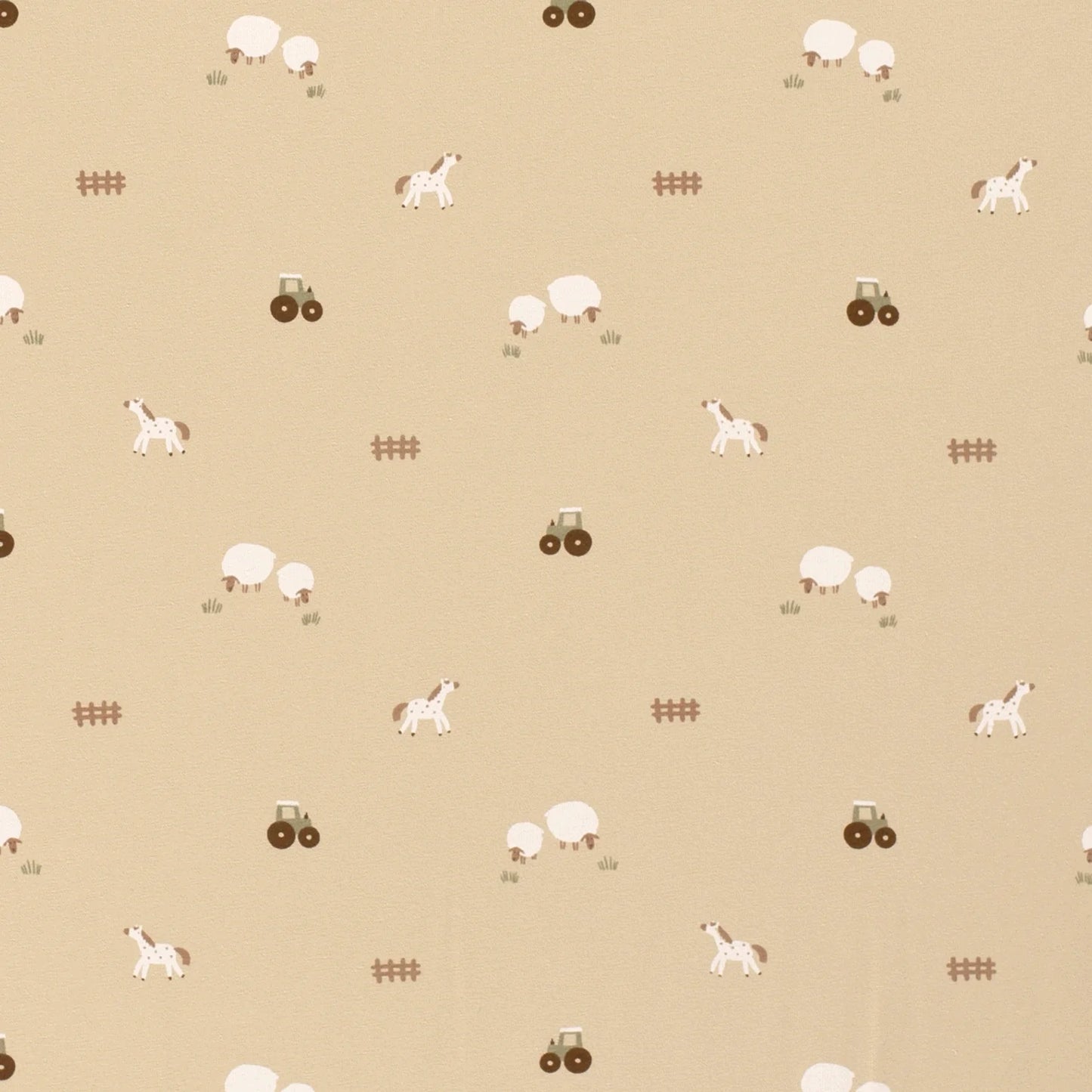 Bómullarjersey - Farms Beige