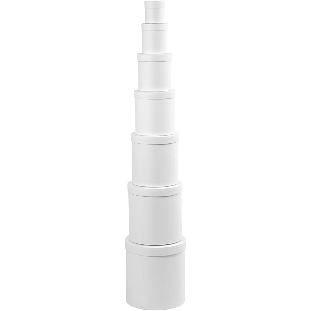 Box round sett 7 stk