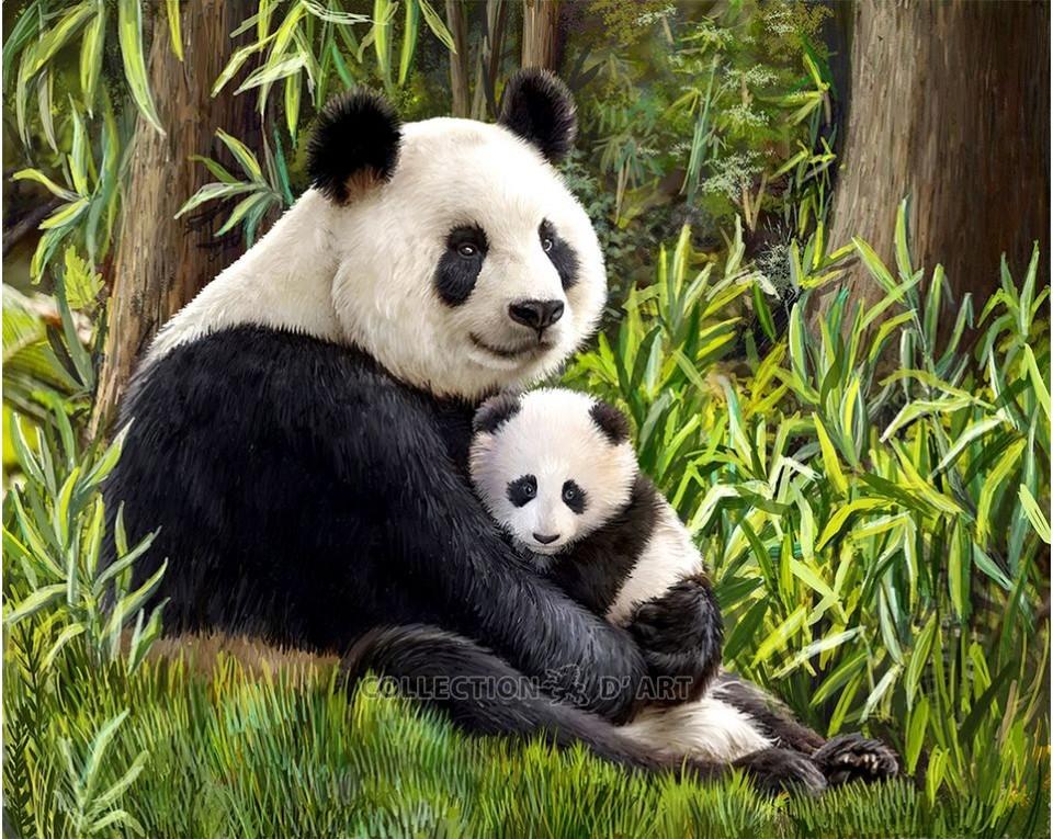Diamond Painting - Panda mother