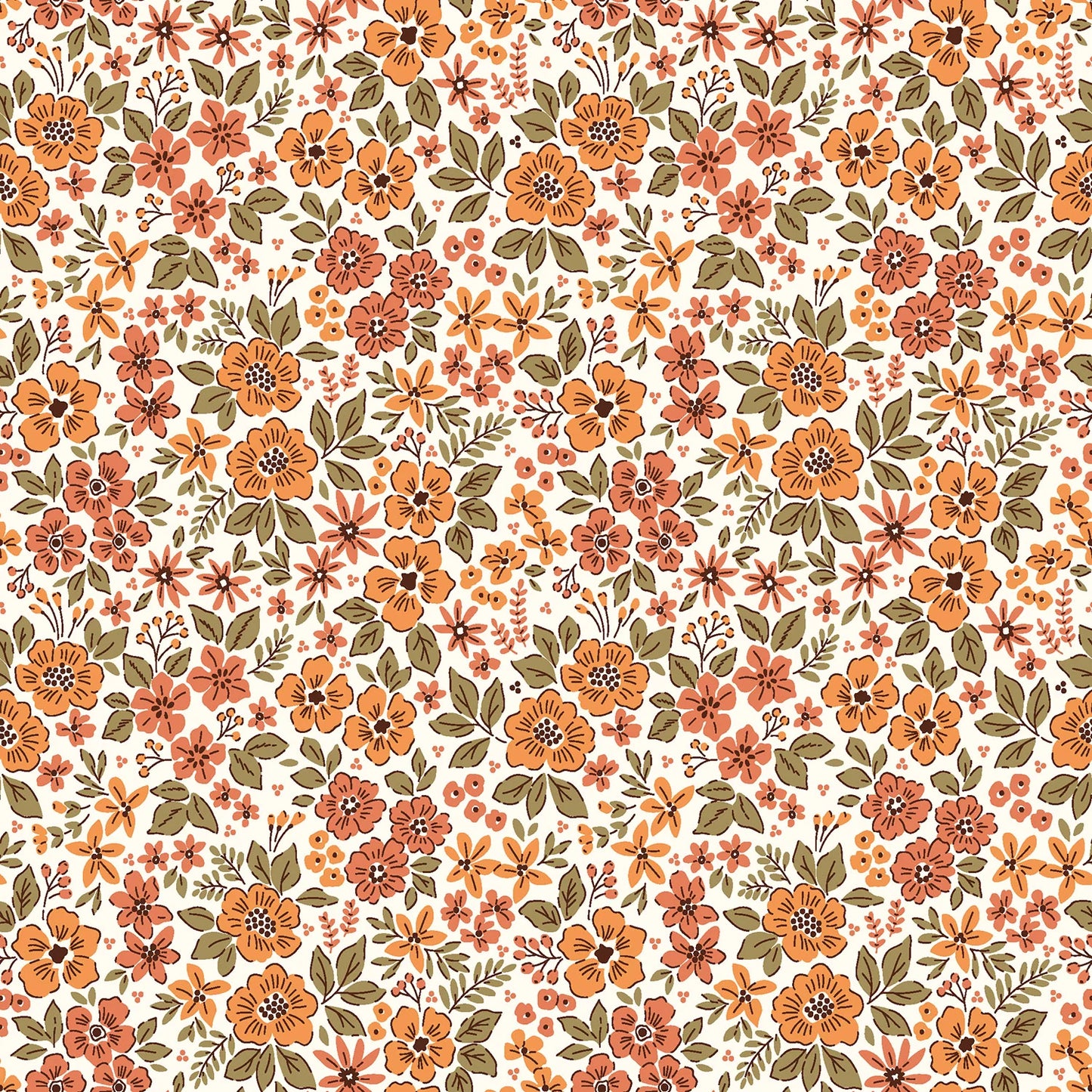 Poplin Floral - Off White