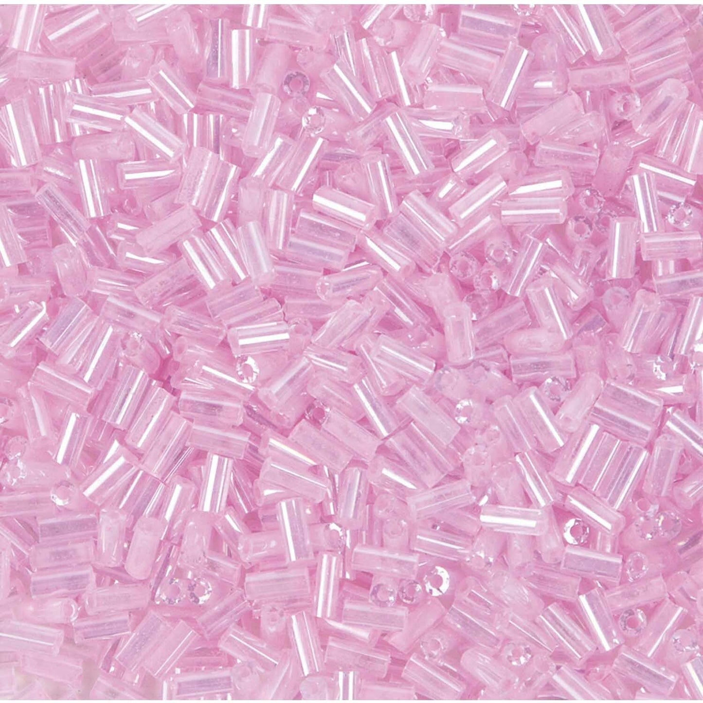 Perlur Rocaille Sticks 6,75mm - Transparent/Pink