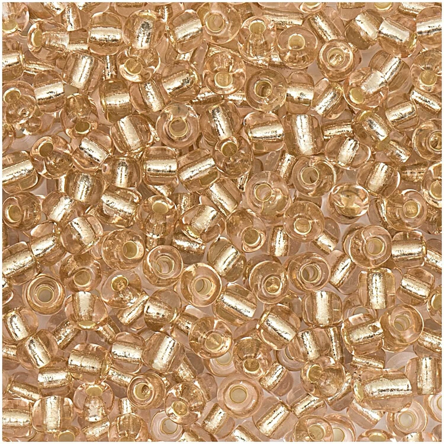 Perlur Rocaille 3,1mm - Pink/Silver