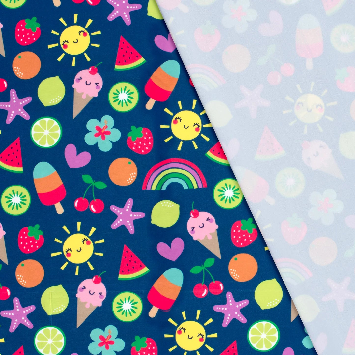 Swimwear Jersey UPF50 Recycled Rainbow Cobalt