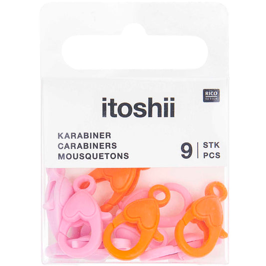 Lobsterclasps / festinga krækjur, Pink Mix