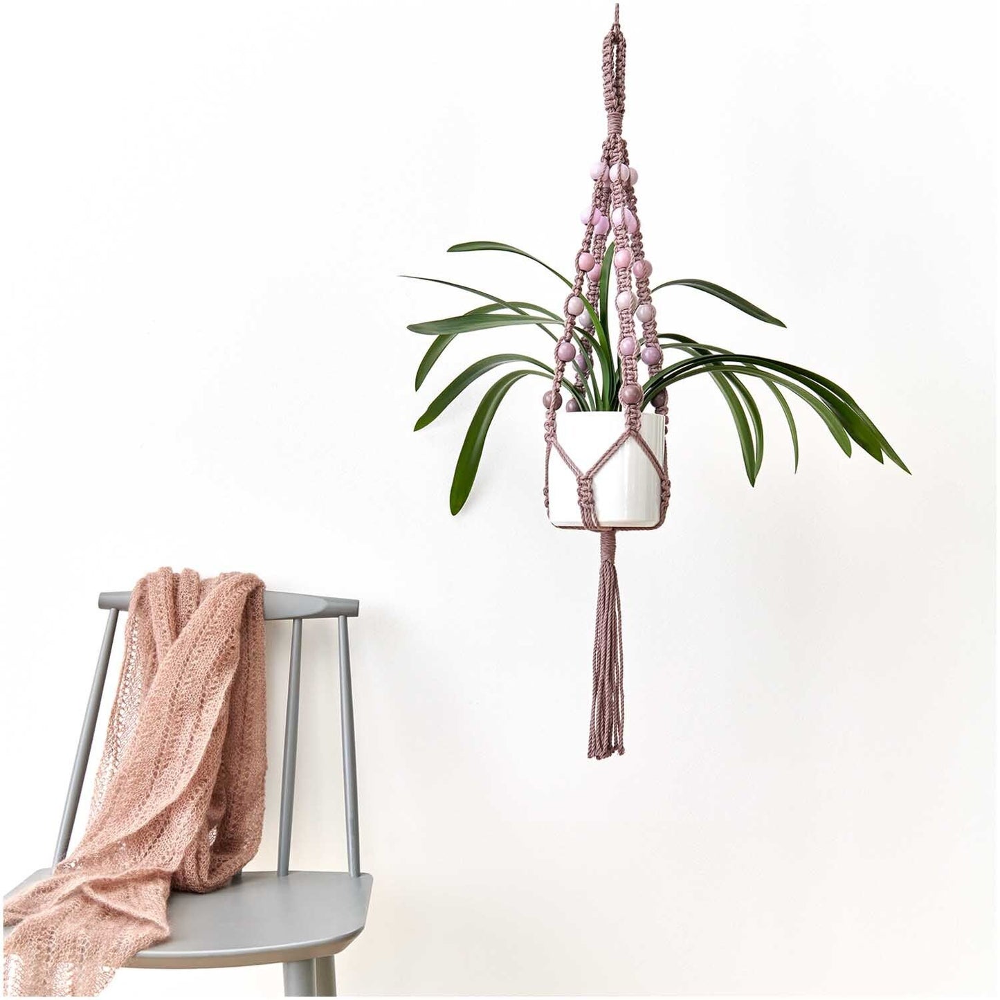 Macaramé beads 24stk - Pink Tones