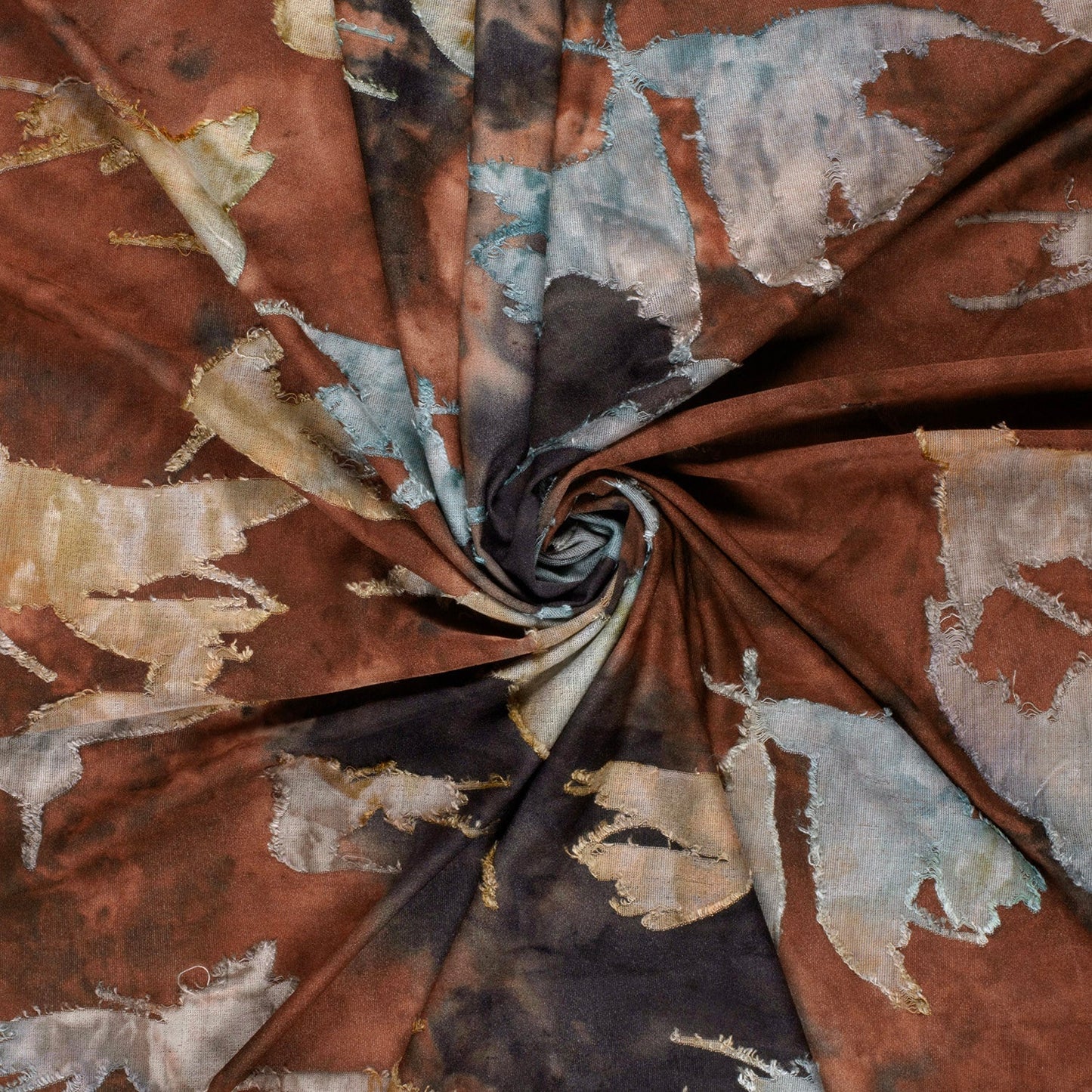 Jaquard Flowers Dark Brown