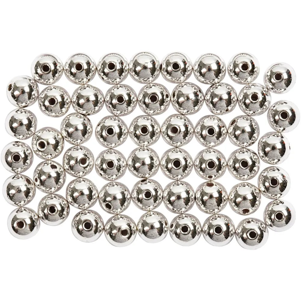 Wax Beads 5mm - Silver