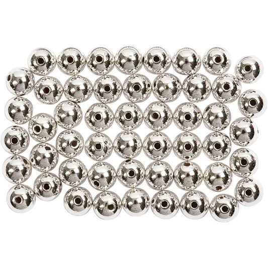 Wax Beads 5mm - Silver