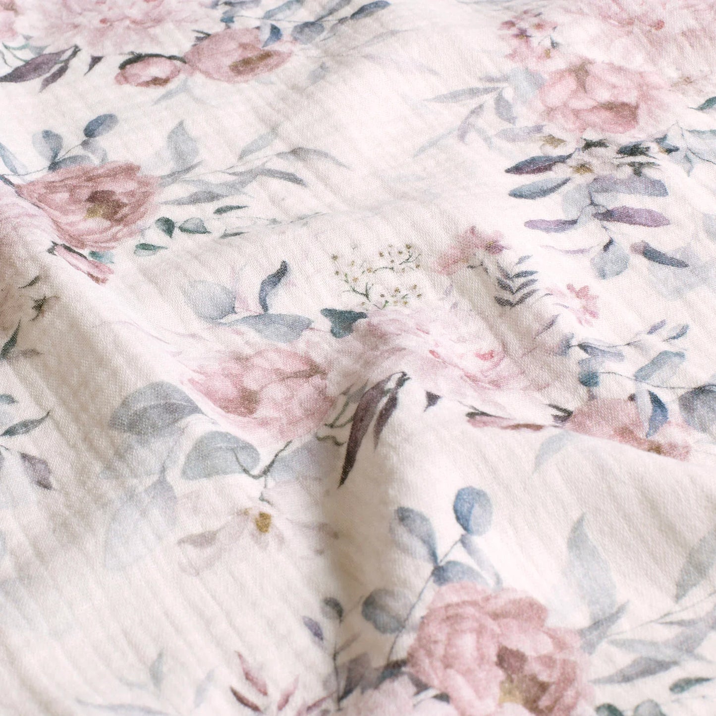 Muslin - Flowers Off White