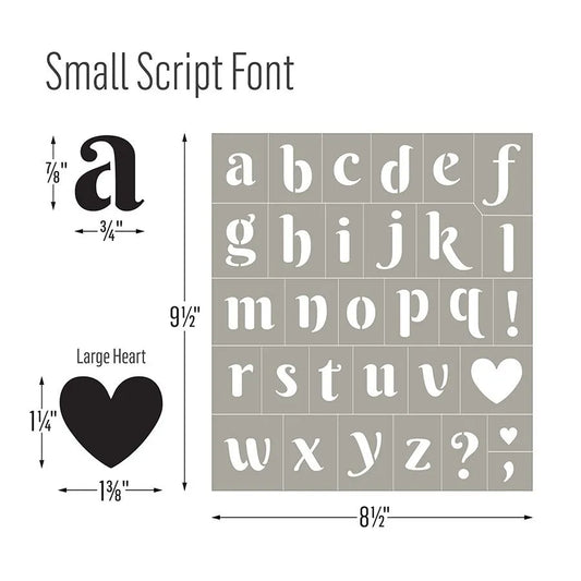 Stensill 3stk stafróf