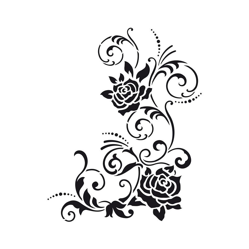 Stensill A4 - Filigree flowers