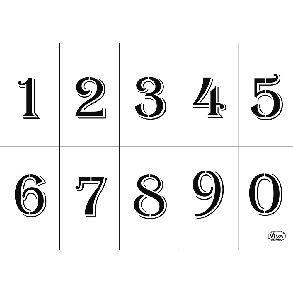 Stensill A4 - Numbers 0-9