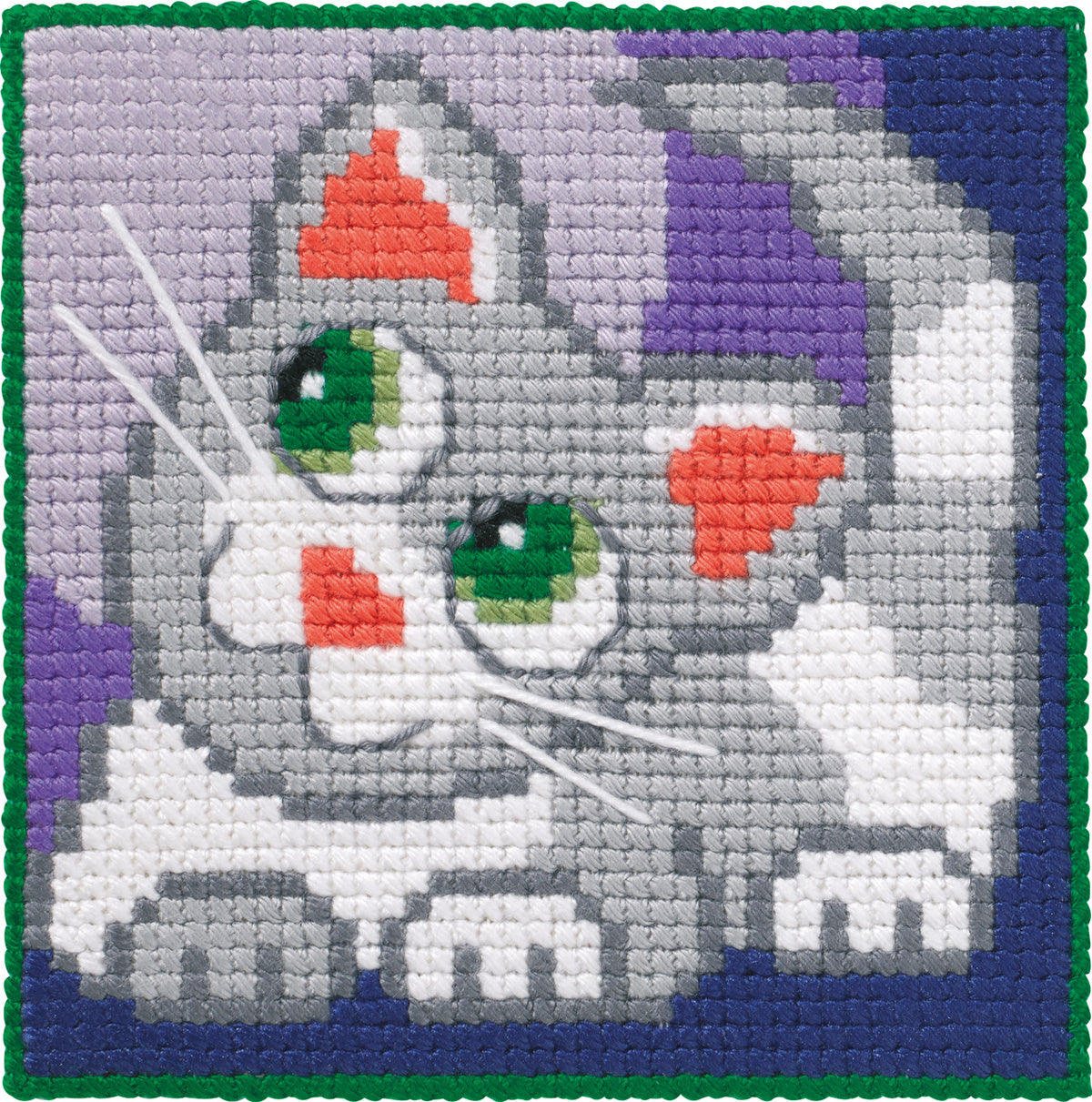 Útsaumur Kat 25x25sm