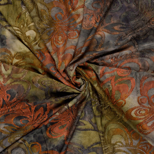 Jaquard Flowers Khaki