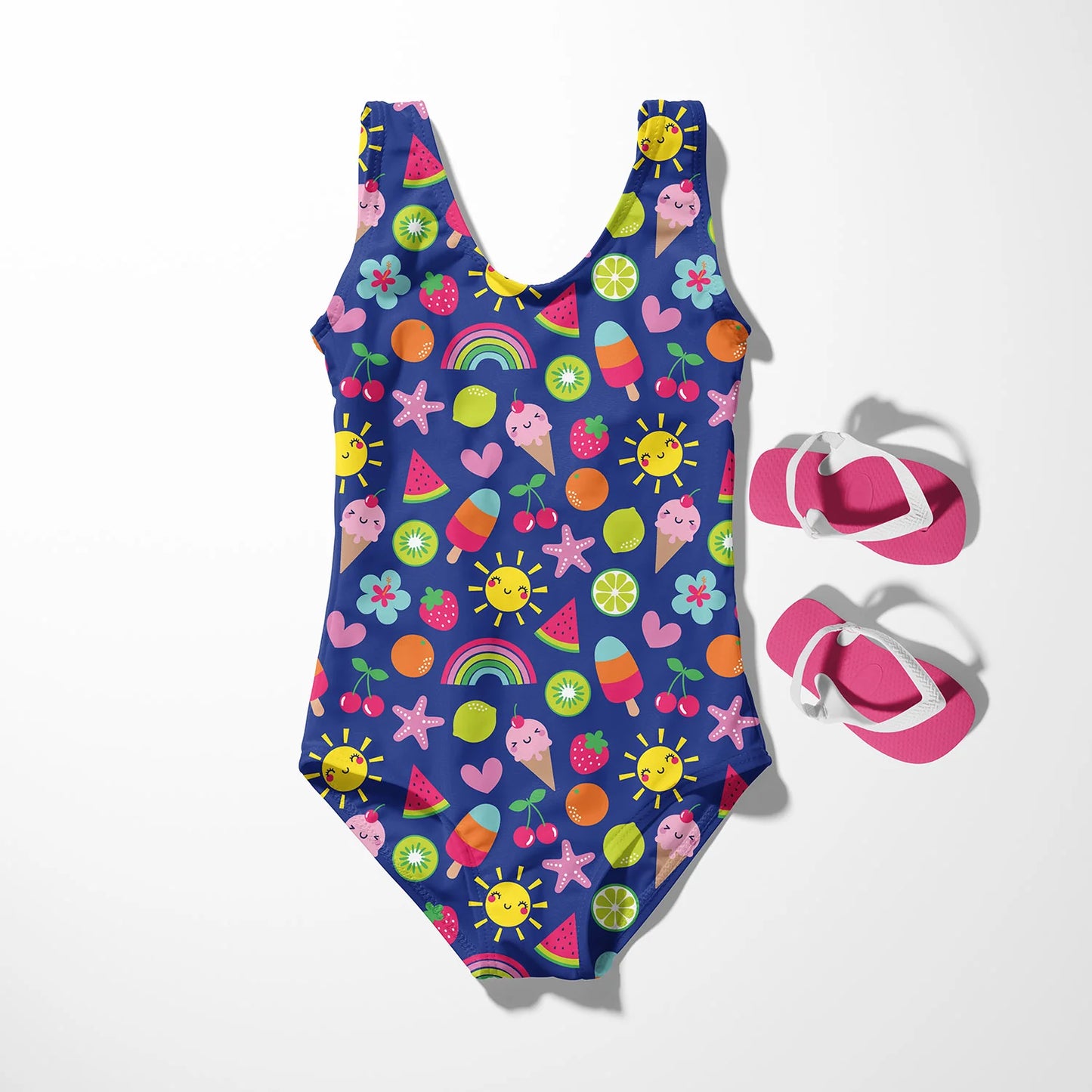 Swimwear Jersey UPF50 Recycled Rainbow Cobalt