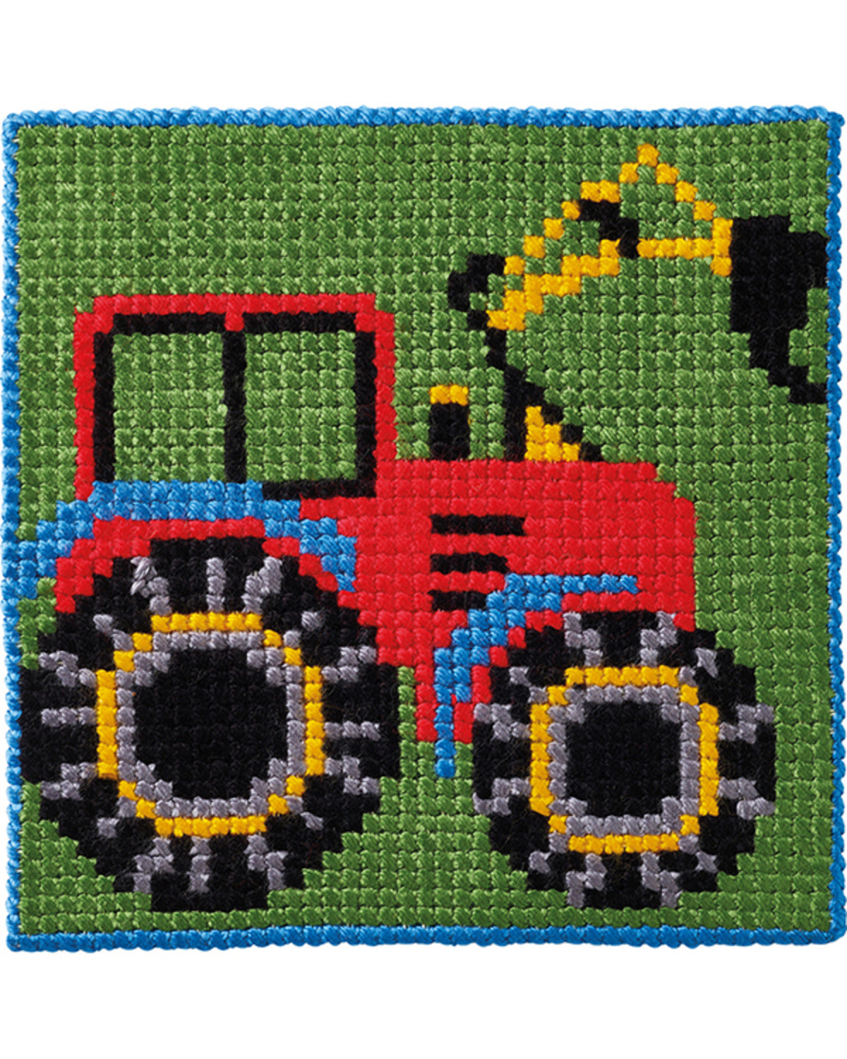 Útsaumur Tractor 25x25sm