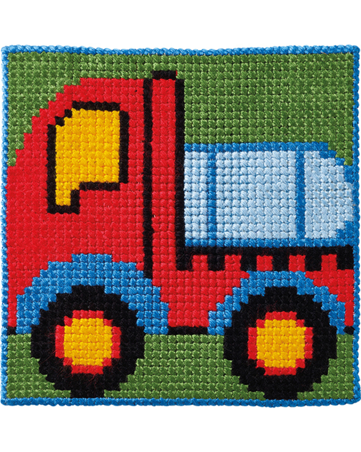 Útsaumur Truck 25x25sm