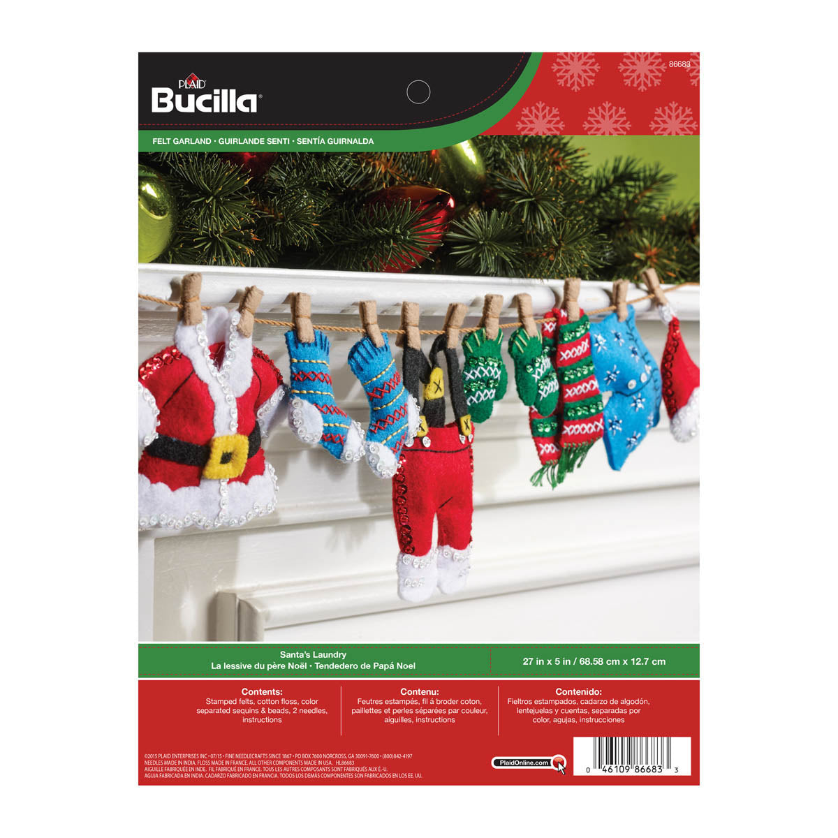 Bucilla - Santa’s Laundry Garland