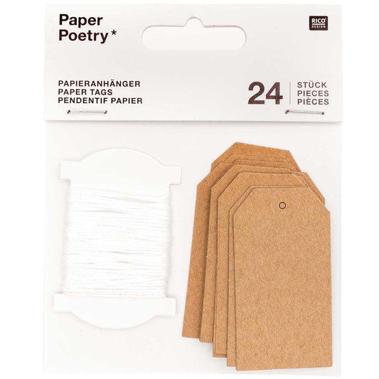 Merkimiðar pappa 24stk