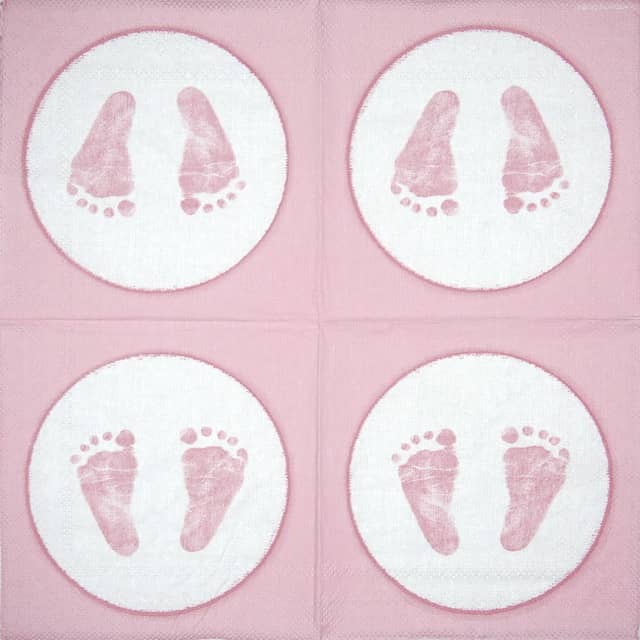 Servíettur Baby steps 25x25