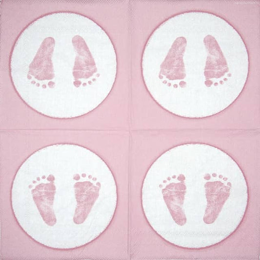 Servíettur Baby steps 25x25