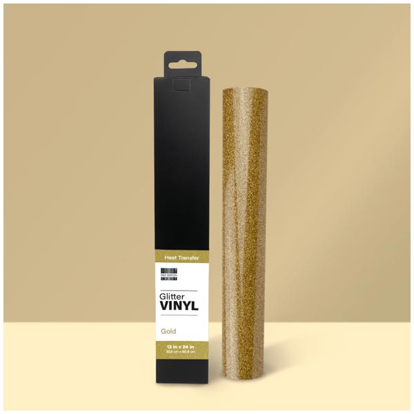 Vinyl Glitter Heat Transfer - Gold