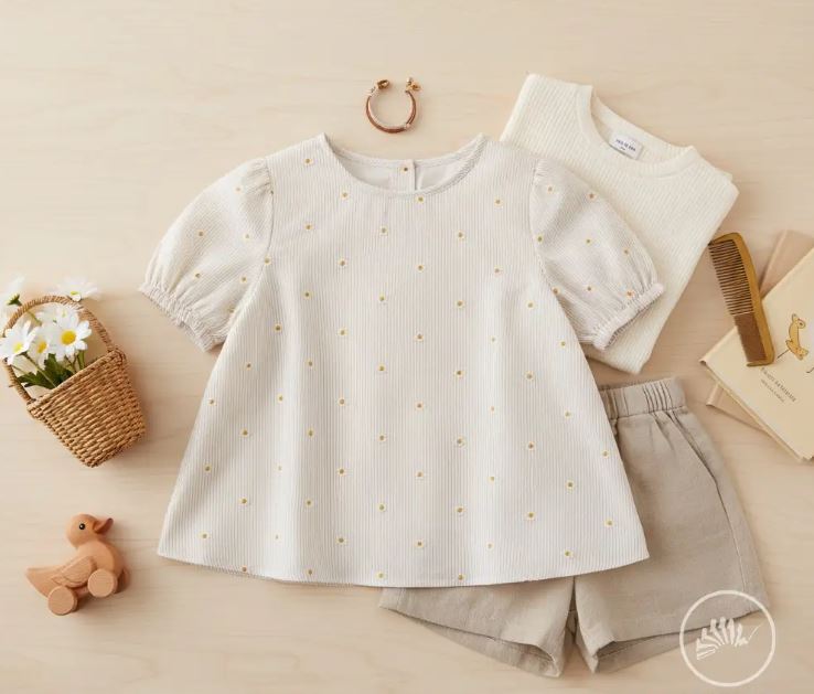 Bómullarefni Cotton Embroidery