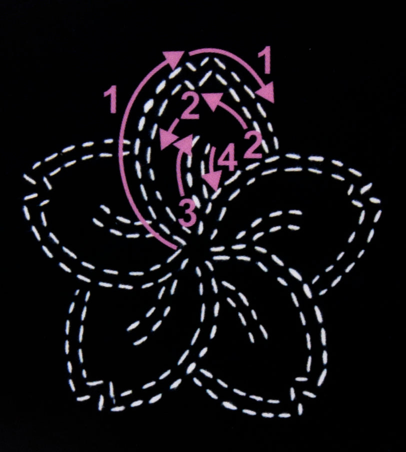 Sashiko: Template: Sakura (Cherry Blossom)