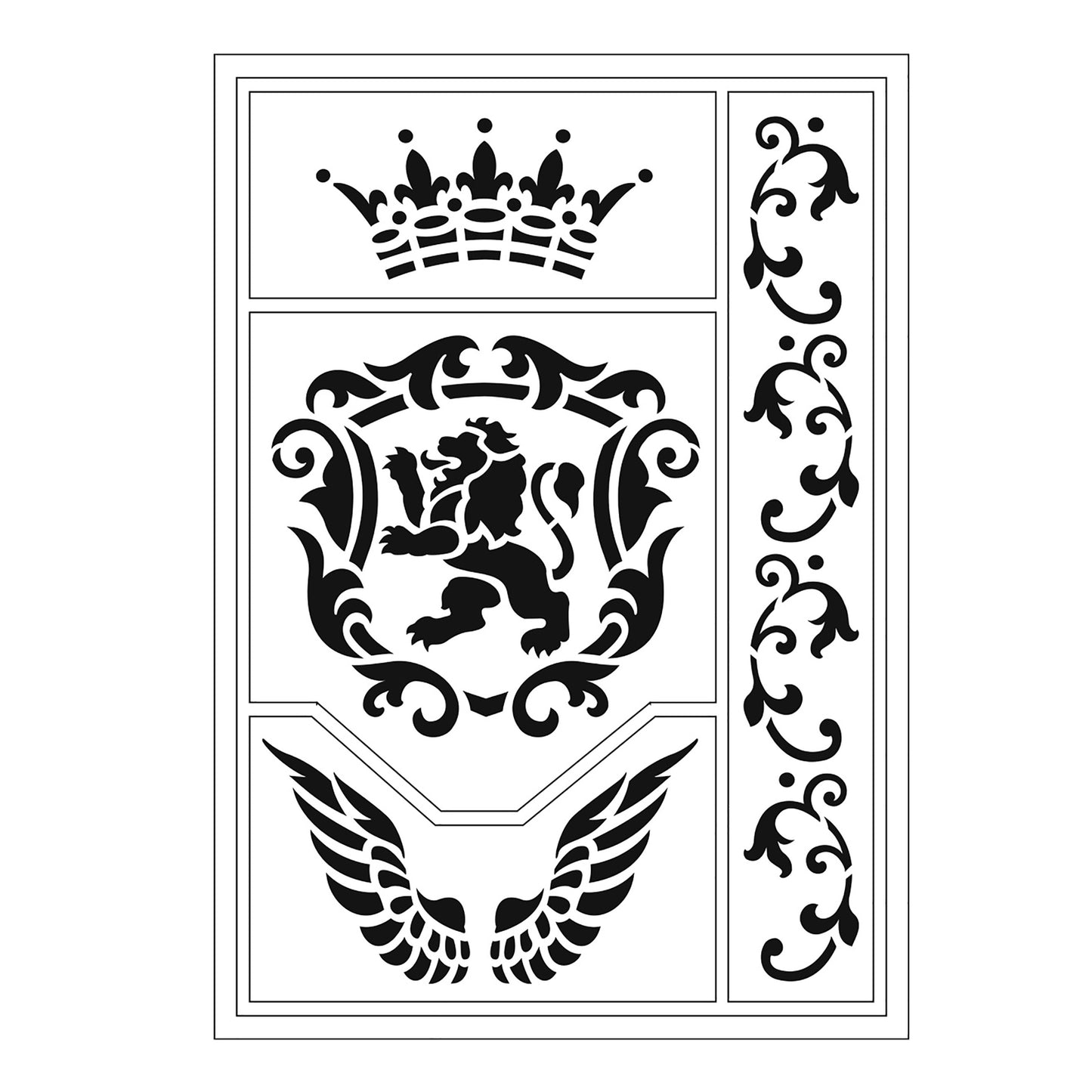 Stensill A5 Flex - "Crown, lion, wings"