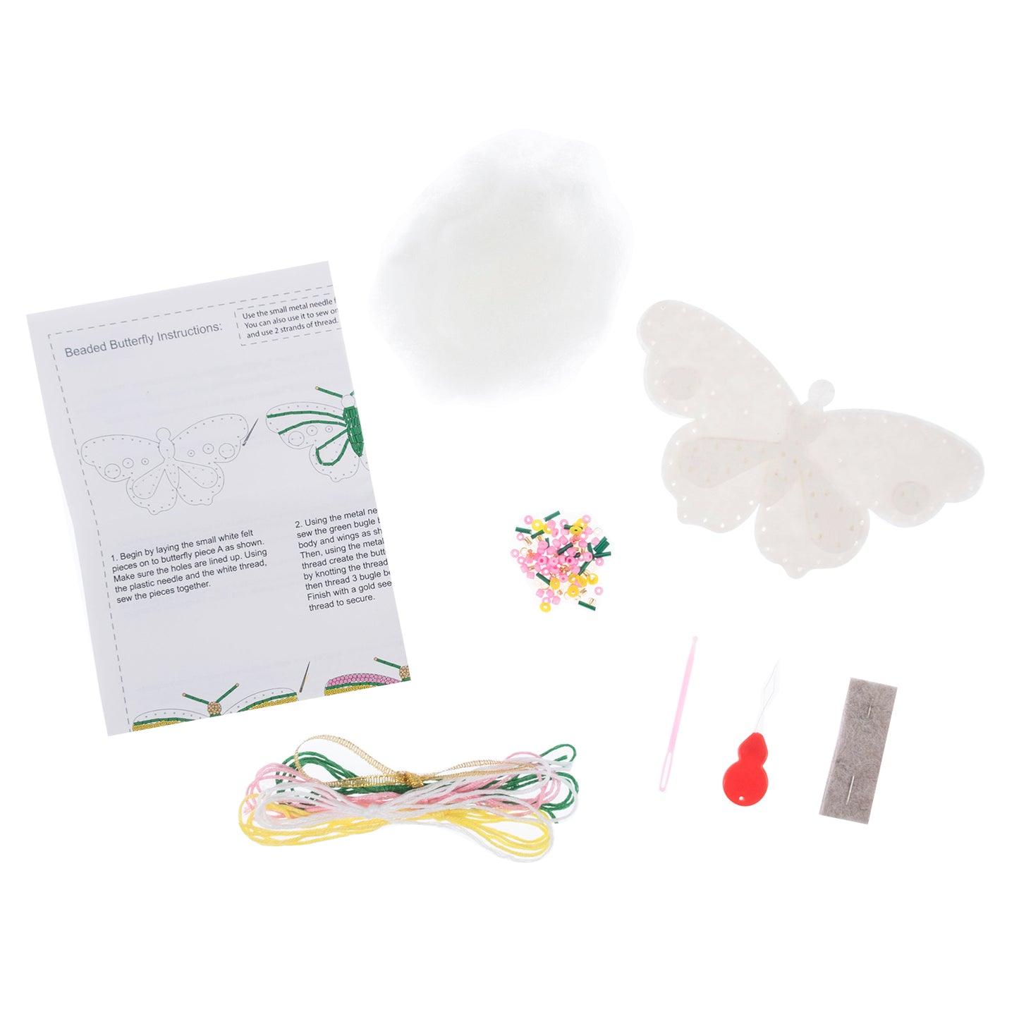 Filt - Beaded butterfly