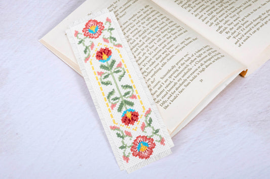 Útsaumur Bókamerki Bloom