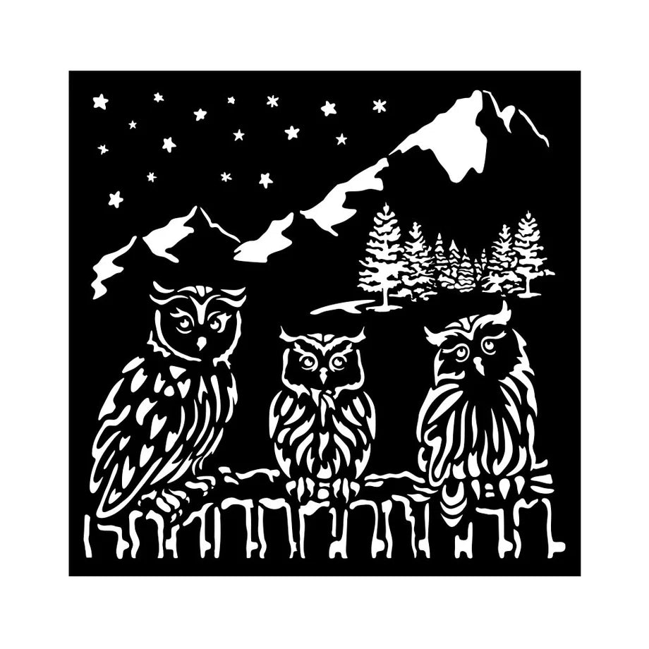 Stensill 18x18sm - The Owl's House