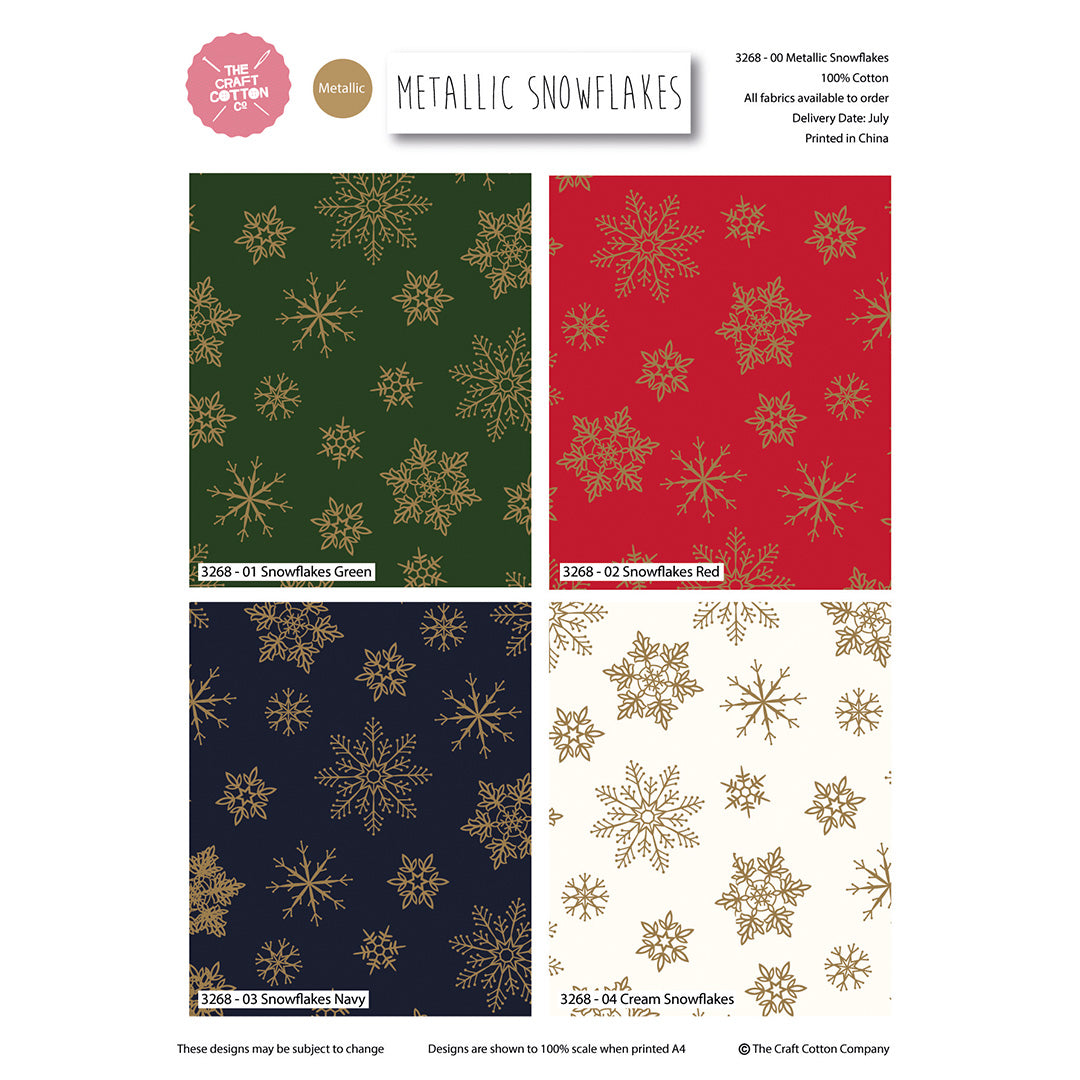 Bútasaumur - Metallic Snowflakes