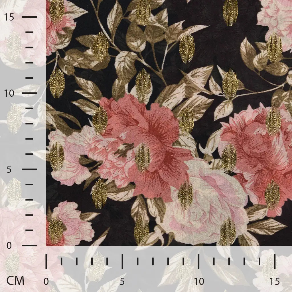 Poly Foil Print Flowers