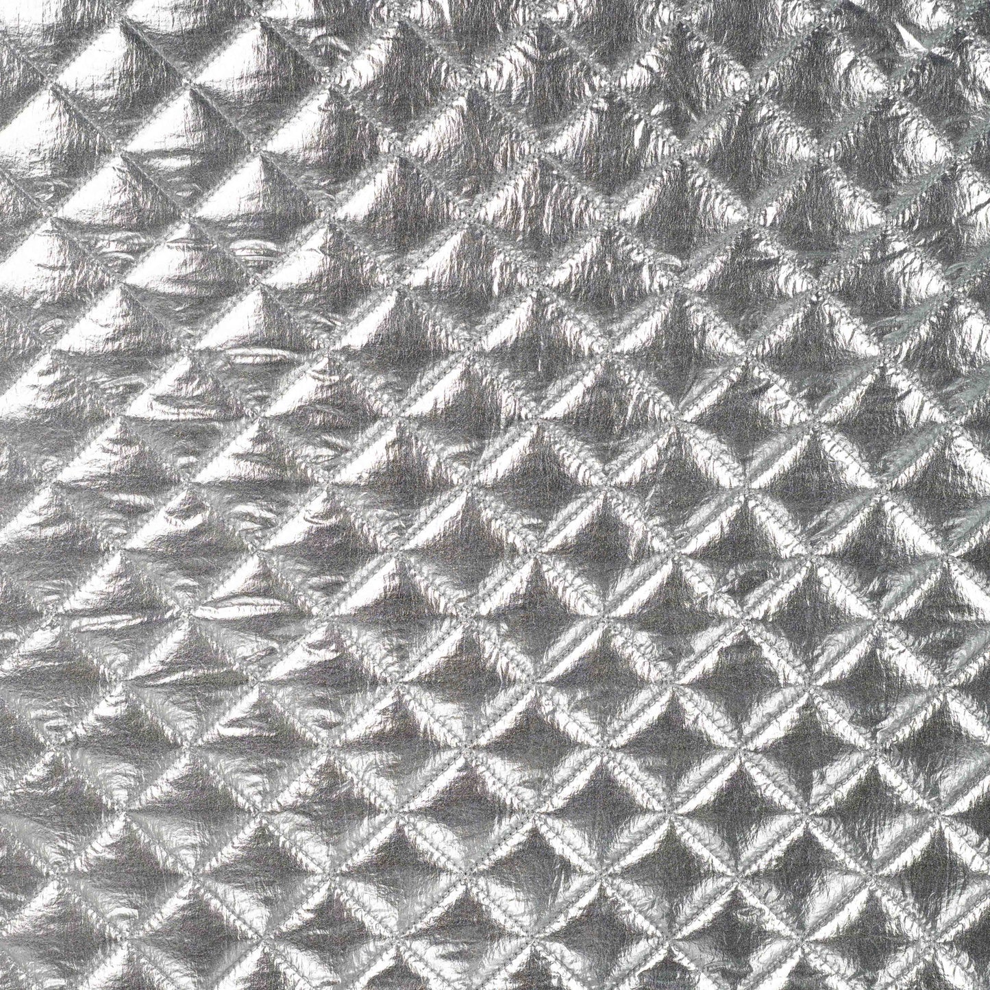 Quilted Poly creased Foil Silver