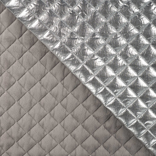 Quilted Poly creased Foil Silver