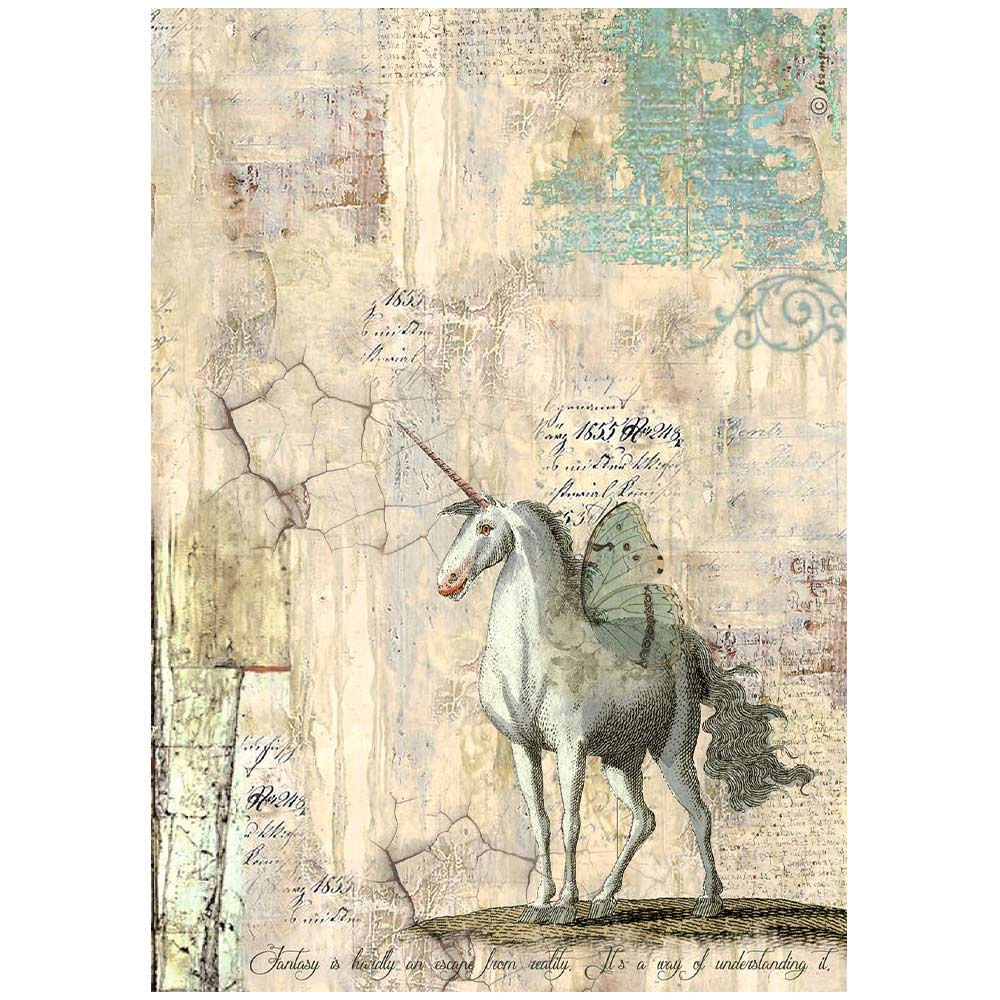 Ríspappír A4 - Unicorn