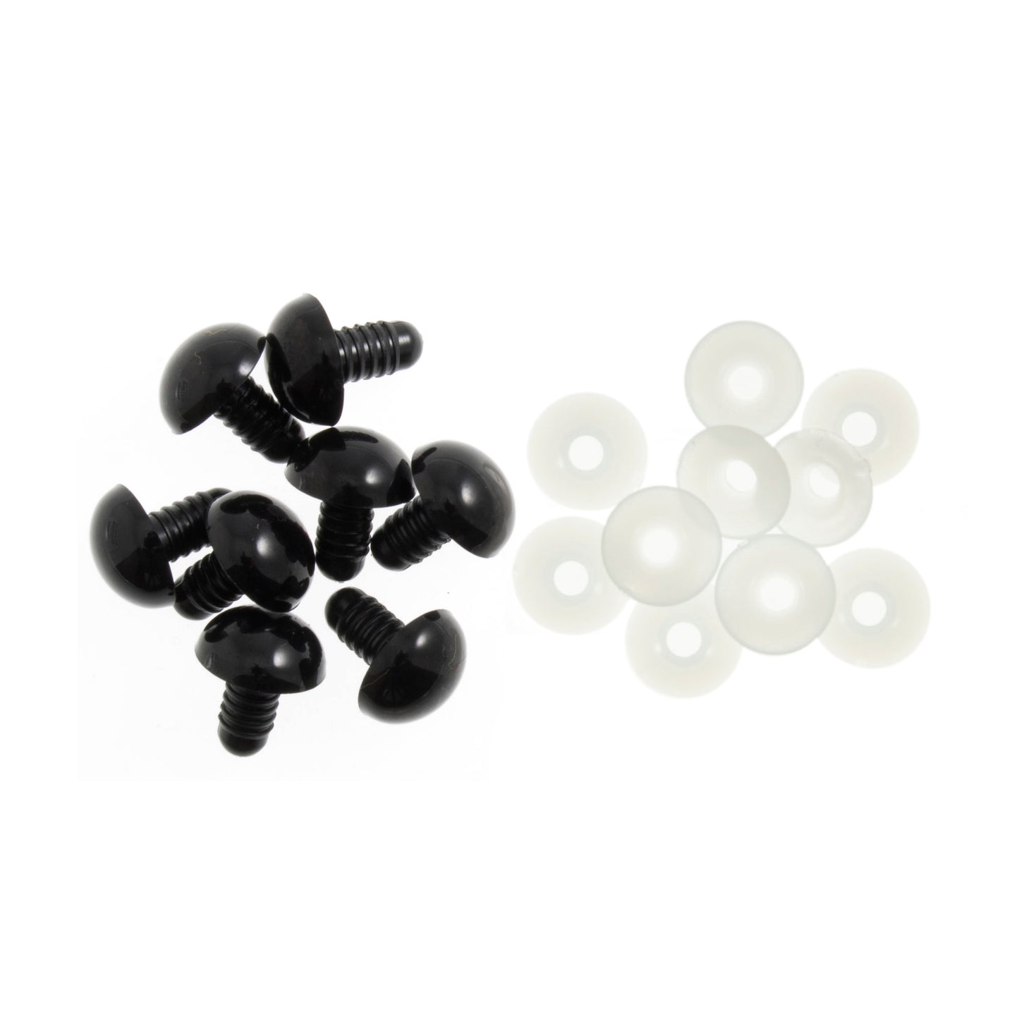 Öryggisaugu: 6mm: Black 100stk