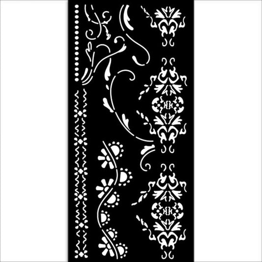 Stensill 12x25sm - Old Lace borders