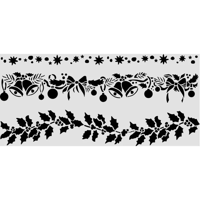 Stensill 12x25sm - Christmas Boarders
